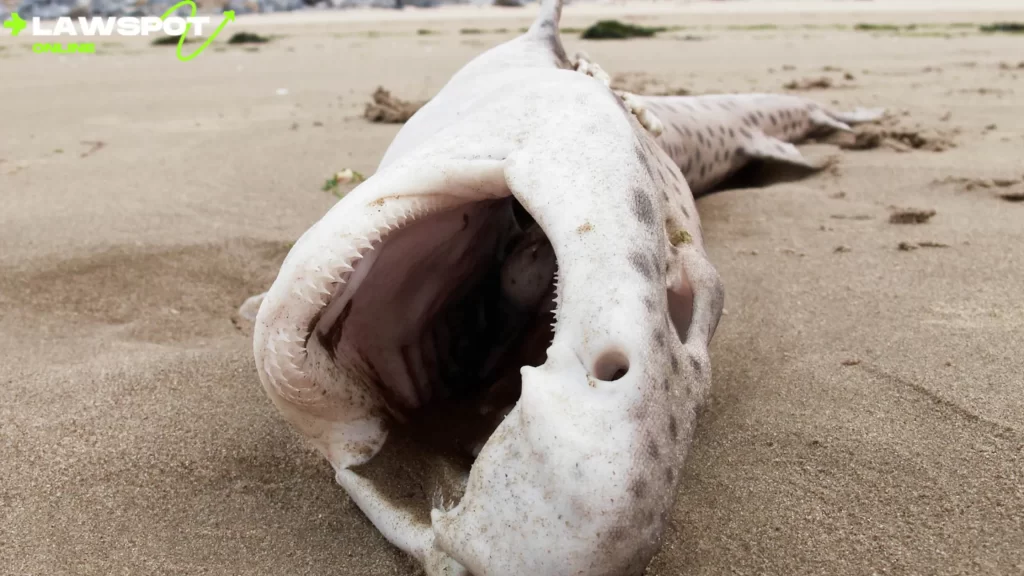 "A large dead fish with its mouth wide open on the beach — Can you eat dead fish that wash up?"